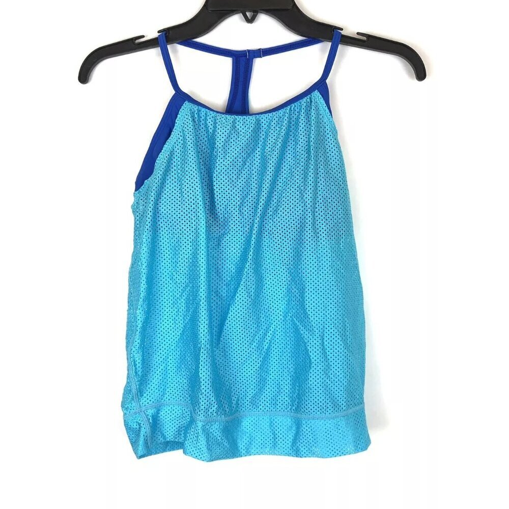 Speedo Girl’s Blue Tankini Swimsuit Top Size 14